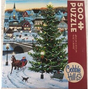 Village Trees 500 Piece Jigsaw Puzzle by Cobble Hill